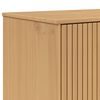 vidaXL Hoge kast OLDEN 85x43x125 cm massief grenenhout wit en bruin