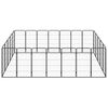 vidaXL Hondenkennel 24 panelen 50 x 100 cm gepoedercoat staal zwart