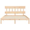 vidaXL Bedframe met hoofdbord massief hout