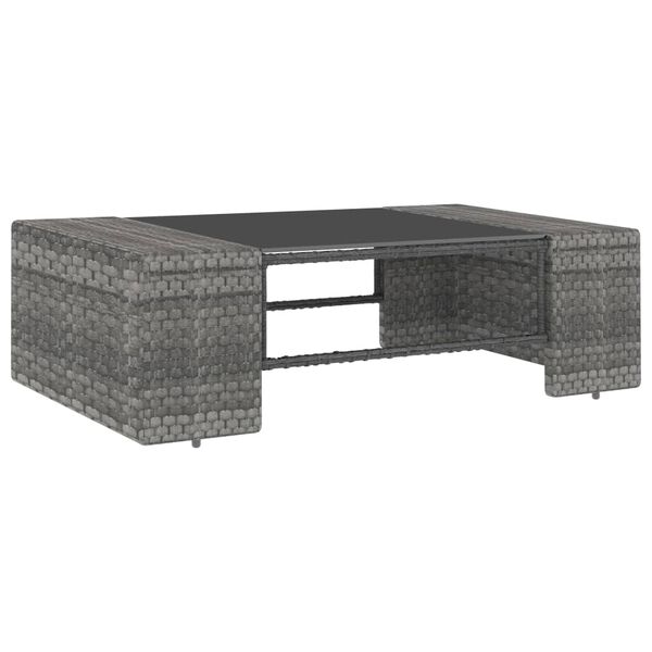 vidaXL 8-delige Loungeset poly rattan grijs