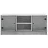 vidaXL Tv-meubel met glazen deuren 102x37x42 cm betongrijs