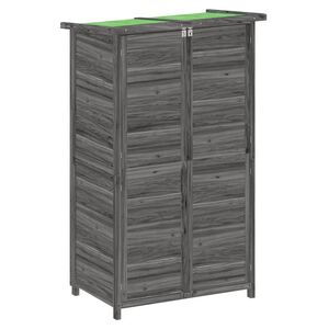 vidaXL Tuinschuur 83x57x140 cm massief grenenhout grijs