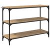 vidaXL Boekenkast 3-laags 100 x 33 x 70,5 cm Gemonteerd hout en ijzer