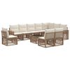 vidaXL Tuinbankenset 11 pcs Beige en Cr&egrave;me Wit poly rattan