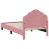 vidaXL Bedframe voor kinderen met hoofdbord Roze 80 x 160 cm Fluweel