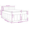vidaXL Boxspring met matras stof taupe 140x190 cm