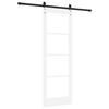 vidaXL Schuifdeur Wit 73,5 x 211 cm Massief grenenhout en glas