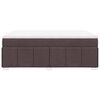 vidaXL Boxspring met matras stof donkerbruin 140x200 cm