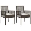 vidaXL Tuinstoel 2 st Bruin poly rattan