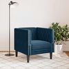 vidaXL Fauteuil Chesterfield-stijl fluweel blauw