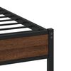 vidaXL Bedframe zonder matras metaal bruin eikenkleurig 200x200 cm