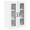 vidaXL Wandglas cabinet LUCCA Hoogglans Wit 60 x 31 x 80 cm