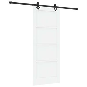 vidaXL Schuifdeur ORKDAL Wit 83 x 202 cm Massief grenenhout