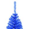 vidaXL Kunstkerstboom met standaard half 120 cm PVC blauw