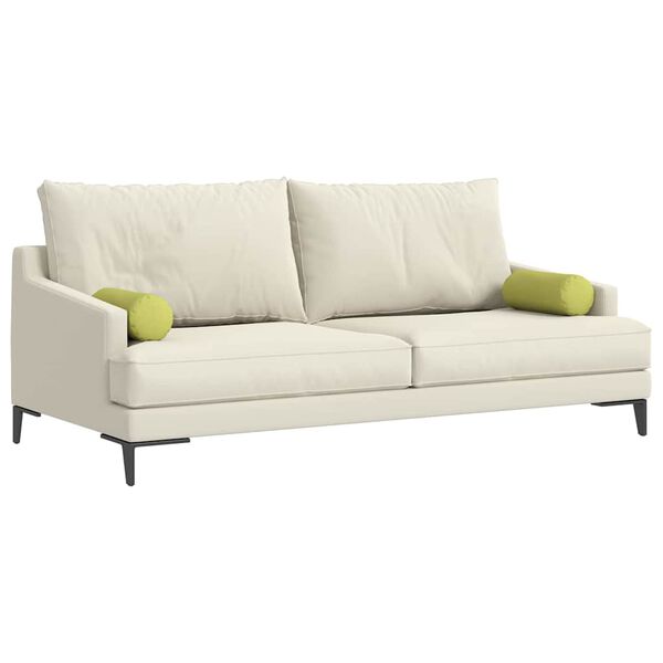 vidaXL Bolster Kussens 2 stuks Lichtgroen Ø 15 x 40 cm Stof