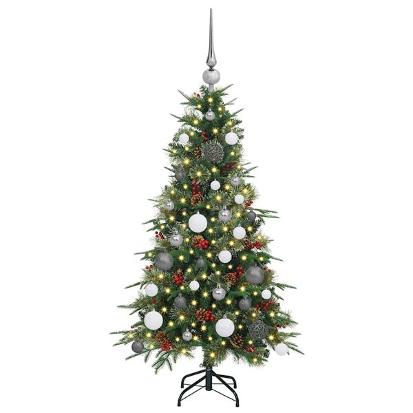 vidaXL Kunstmatige Inklapbare Kerstboom Groen 120 cm PE en PVC