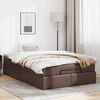 vidaXL Ottoman bed met matras 120x200cm kunstleer bruin