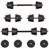 vidaXL 2-in-1 Halter Set 40kg Zwart en Rood Cement en ijzeren zand