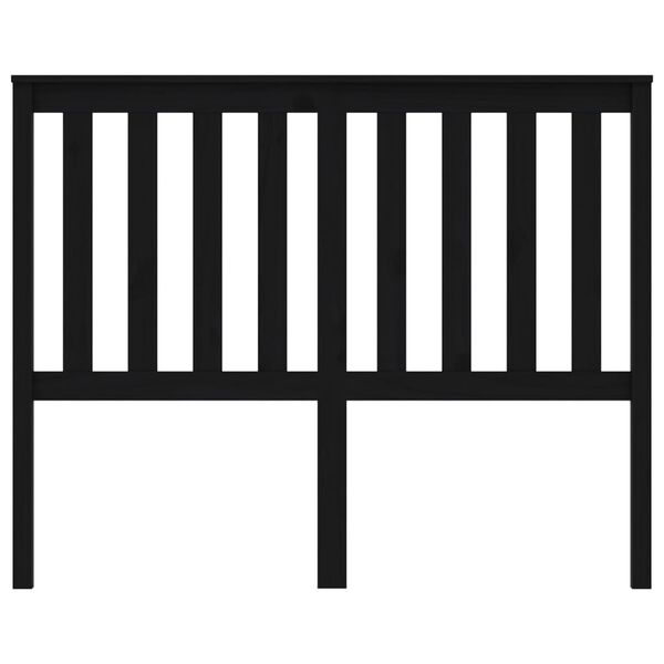 vidaXL Hoofdbord 146x6x101 cm massief grenenhout zwart