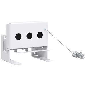 vidaXL 3-gaats biatlon klapdoel met resetkoord Wit 18 x 14.5 x 16 cm