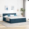 vidaXL Ottoman bed met matrassen en LED's 160x200cm fluweel