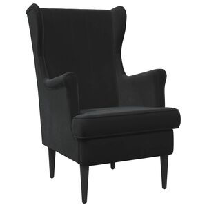 vidaXL Fauteuil Zwart Fluweel