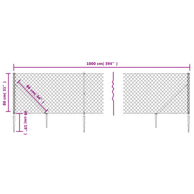 KESSER® Flexibele gazonrand van kunststof, lengte 10 m, hoogte 5 cm
