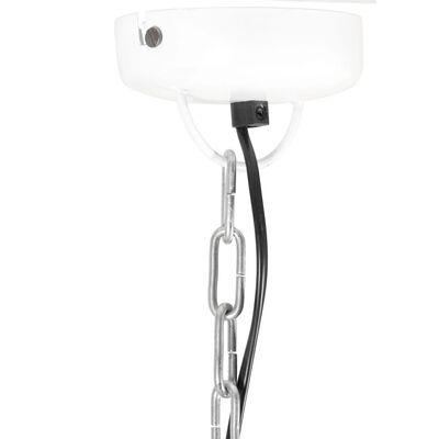 vidaXL Hanglamp industrieel rond 25 W E27 52 cm mangohout wit