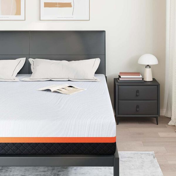 vidaXL Matras Wit en Grijs 180 x 200 cm Jacquard stof