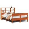 vidaXL Bed met boekenkast zonder matras grenenhout wasbruin 140x190 cm