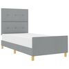 vidaXL Bedframe met hoofdeinde Lichtgrijs 90 x 190 cm Stof