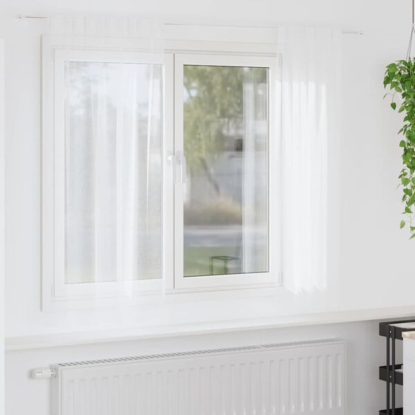 vidaXL Voile Gordijn met gordijnen 2 pcs Wit 175 x 140 cm Polyester