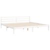 vidaXL Bedframe met hoofdbord massief hout wit