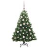 vidaXL Kunstkerstboom met 150 LED met standaard Groen 120 cm PE en PVC