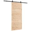 vidaXL Schuifdeur Naturel 100 x 208 cm Massief grenenhout