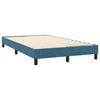 vidaXL Boxspring met matras en LED fluweel donkerblauw 120x210 cm
