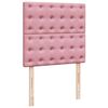 vidaXL Boxspring met matras fluweel roze 80x200 cm