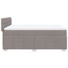 vidaXL Boxspring met matras stof taupe 160x200 cm