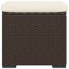 vidaXL Hockers met kussens 2 st 40x30x40 cm poly rattan bruin