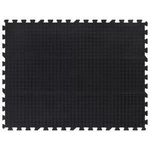 vidaXL Rubbertegel 12 mm 90x120 cm zwart