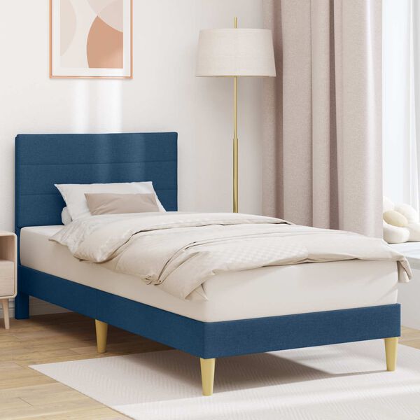 vidaXL Bedframe met hoofdeinde Blauw 80 x 200 cm Stof