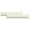 vidaXL Sofa Kussens 2 stuks Cr&egrave;me 200 x 40 cm Cordstof