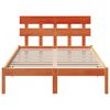 vidaXL Bedframe met hoofdeinde Bruin 120 x 200 cm Massief grenenhout