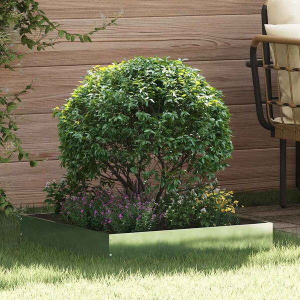 vidaXL Tuinrand Zilver 60 x 60 x 13 cm Gegalvaniseerd staal