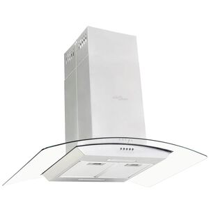 vidaXL Eilandafzuigkap 756 m&sup3;/u LED 90 cm roestvrij staal