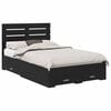 vidaXL Bedframe met lade Zwart Eiken 120 x 190 cm Bewerkt hout