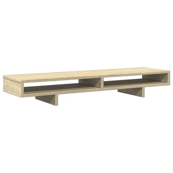 vidaXL Monitorstandaard 100x27x15 cm bewerkt hout sonoma eikenkleurig