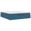 vidaXL Ottoman bed met matras 160x200cm fluweel donkerblauw