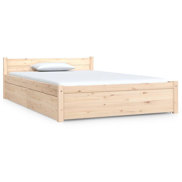 vidaXL Bedframe met lades 120x190 cm