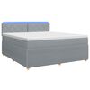 vidaXL Boxspringbed met matras Lichtgrijs 180 x 200 cm Stof